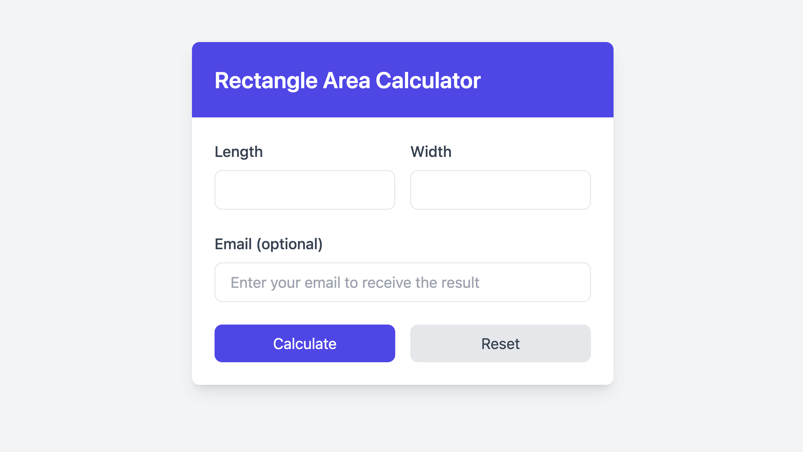 Rectangle Area Calculator